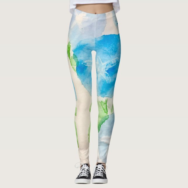 Leggings Morning glory flower (Devant)
