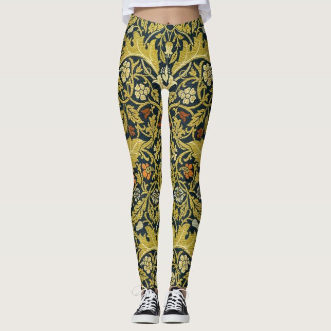 Leggings Morris Acanthus Feuille Twining Stem Flowers Tapis (Devant)