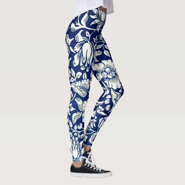 Leggings Morris - Blue Mallow, motif populaire  (Droite)