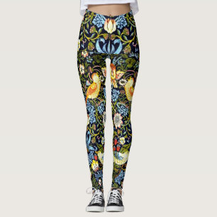 Leggings Morris - Strawberry Thief, célèbre motif,