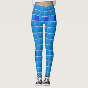 Leggings - Mosaic Blue tuiles