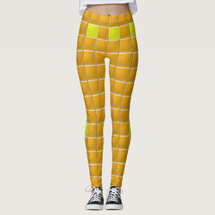 Leggings - Mosaic Orange Tiles