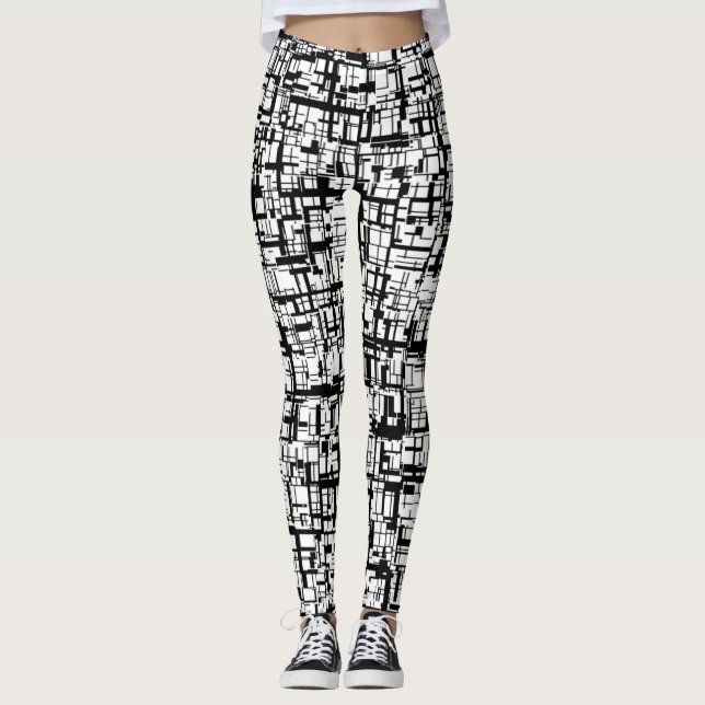 Leggings Mosaïque Abstraite (Devant)