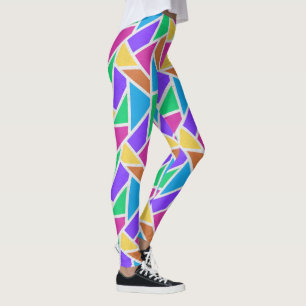 Leggings Mosaïque de couleurs vives arc-en-ciel