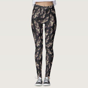Leggings Moth Moth Goth Gothic Carving Alternative