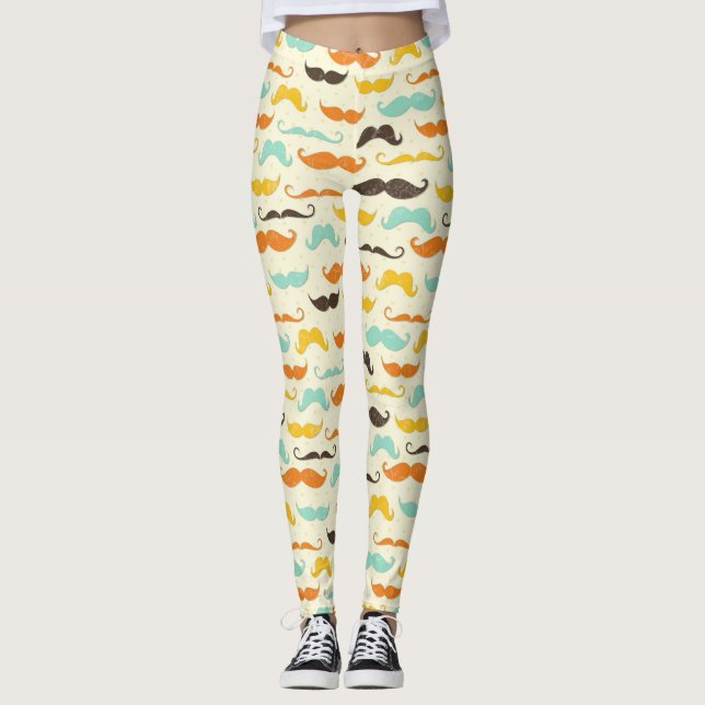 Leggings Motif 3 de moustache (Devant)