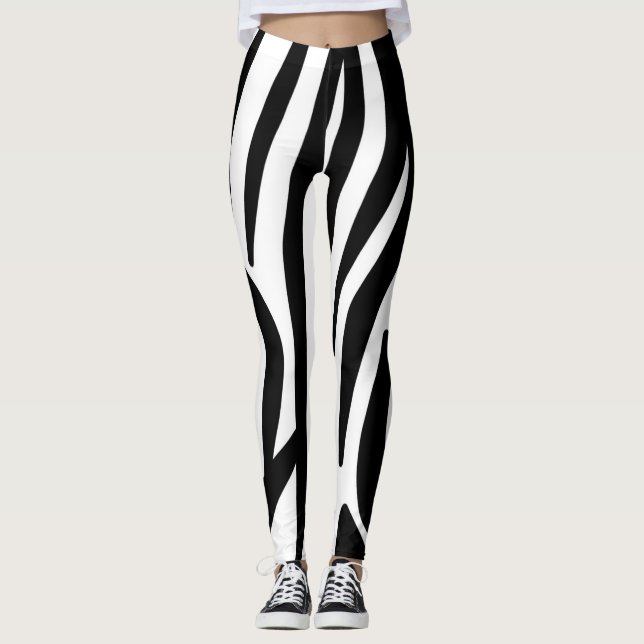 Leggings motif à bandes de zèbres (Devant)