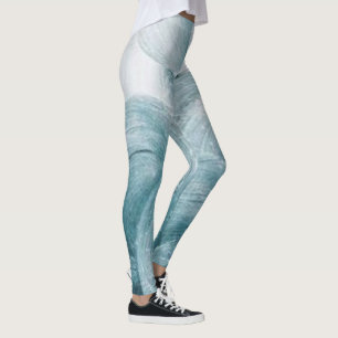 Leggings Motif Abstrait à balayage bleu