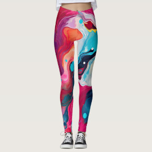 Leggings Motif abstrait coloré