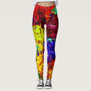 Leggings Motif Abstrait coloré