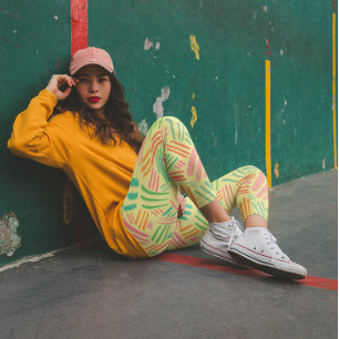 Leggings Motif abstrait coloré