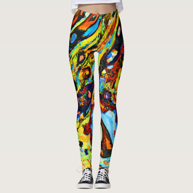 Leggings Motif Abstrait exceptionnel (Devant)