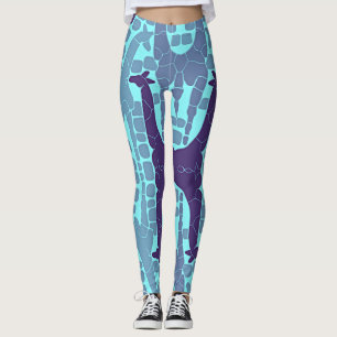 Leggings Motif Abstrait Giraffe