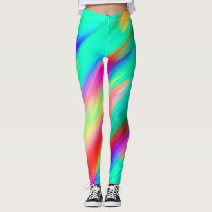 Leggings Motif Abstrait multicolore coloré