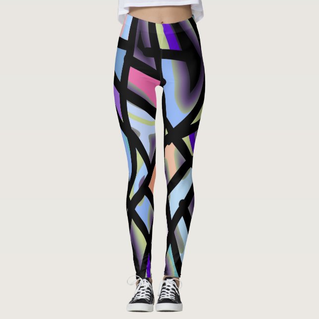 Leggings Motif abstrait multicolore "Ratti_Creative_Arts" (Devant)