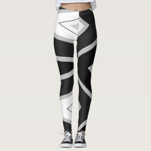Leggings Motif abstrait noir blanc "Ratti_Creative_Arts"