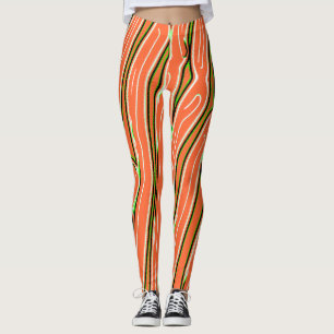 Leggings Motif abstrait orange "Ratti_Creative_Arts"