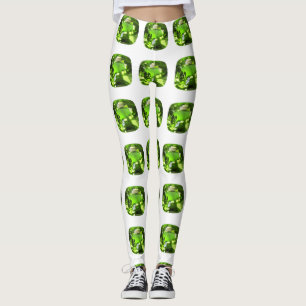 Leggings Motif Abstrait vert