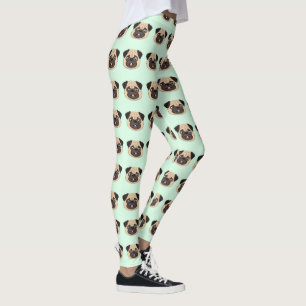 Leggings Motif Amoureux de Chien Mignon Pug