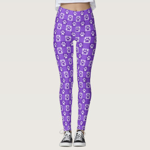 Leggings Motif animal de guingan pourpre mignon d'empreinte