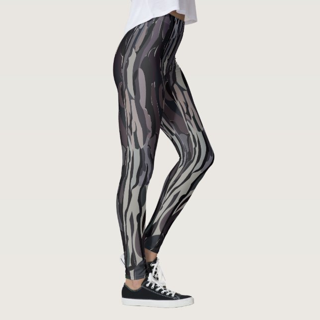 Leggings Motif Arrière - plan de tronc d'arbre (Droite)