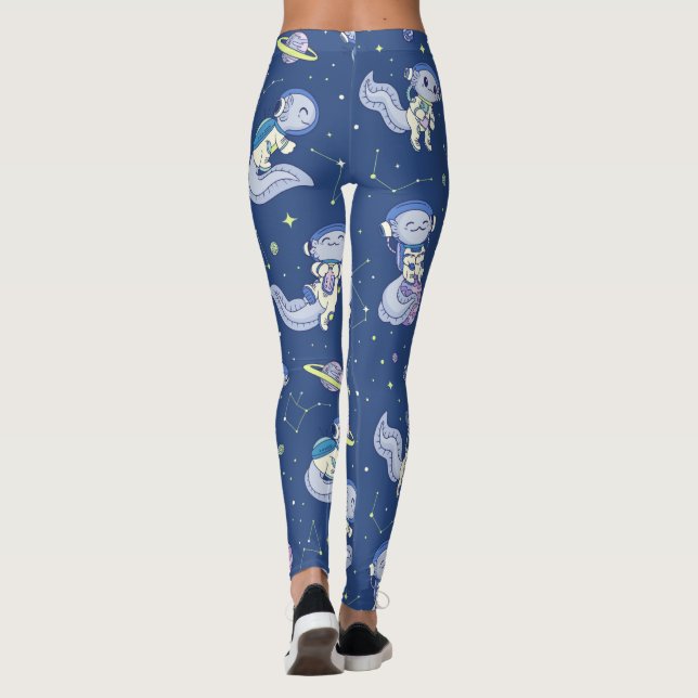 Leggings Motif Axolotl Spaceman (Dos)