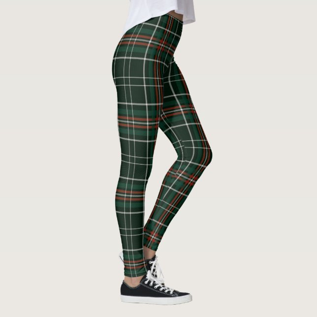 Leggings Motif blanc rouge rouge rouge de la forêt de Noël (Droite)