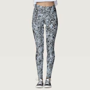 Leggings Motif bleu et noir Abstrait