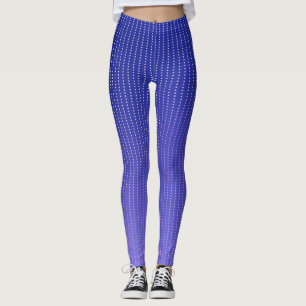 Leggings Motif bleu points blancs