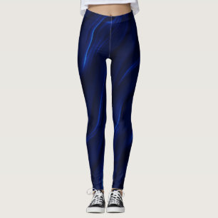 Leggings Motif Bleu Profond et Froid de l'Eau