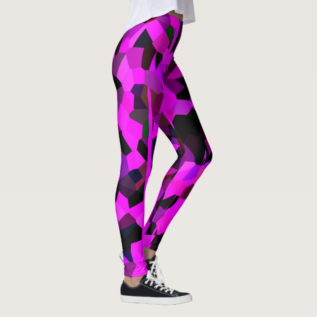 Leggings Motif Boho Chic Artsy rose chaud (Droite)