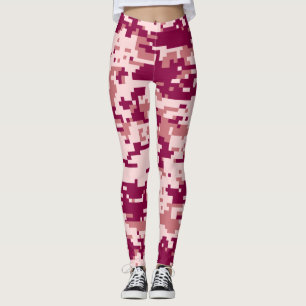 Leggings Motif Camo numérique rose