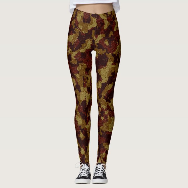 Leggings Motif Camouflage de Fun Fall Woods (Devant)