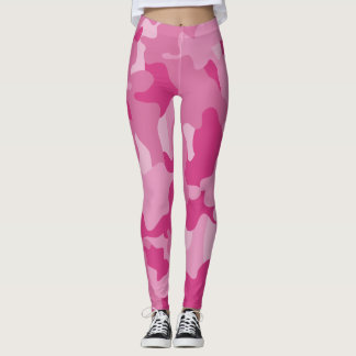 Leggings Motif camouflage rose