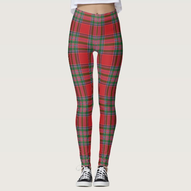 Leggings Motif carreaux de tartan du clan MacBean (Devant)