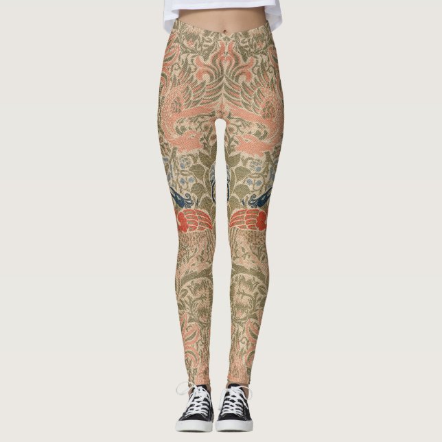 Leggings Motif célèbre des oiseaux de William morris (Devant)
