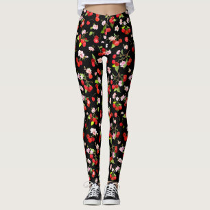Leggings Motif cerise 1