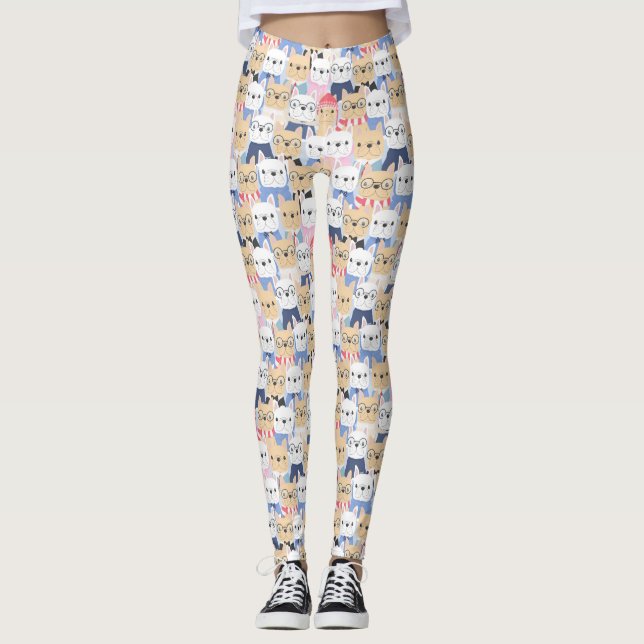 Leggings Motif chien mou (Devant)