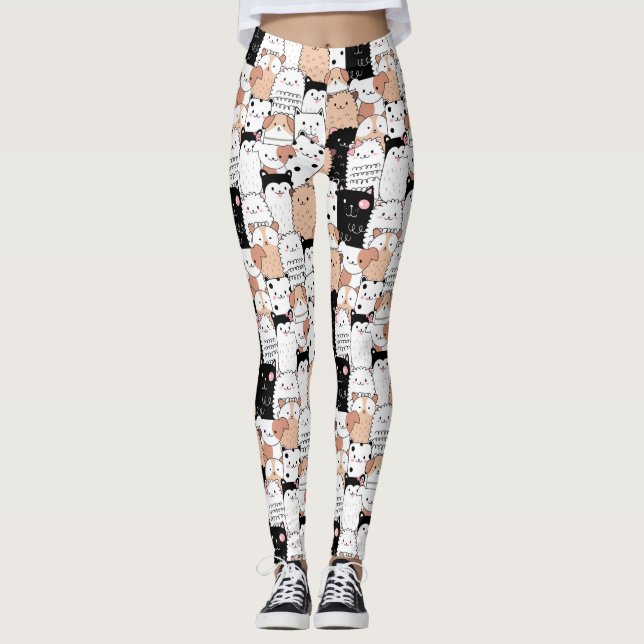 Leggings Motif chien mou (Devant)