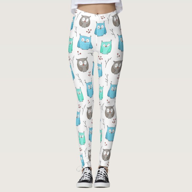 Leggings Motif Chouettes et branches (Devant)