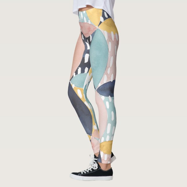 Leggings Motif circulaire Abstrait (Gauche)