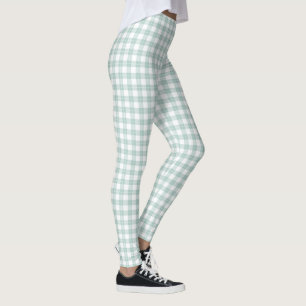 Leggings Motif classique vert clair et blanc