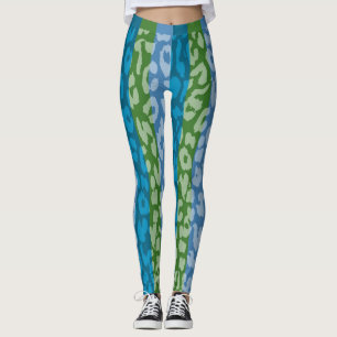 Leggings Motif coloré de peau de léopard #14