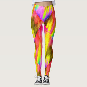 Leggings Motif coloré psychédélique pour exercice aérobique