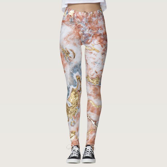 Leggings Motif cool en marbre tendance (Devant)