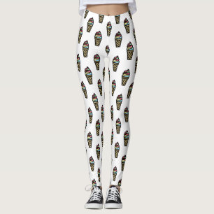 Leggings Motif couleur crème glacée