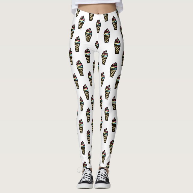 Leggings Motif couleur crème glacée (Devant)