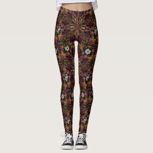 Leggings Motif Couleurs Et Formes Abstraites
