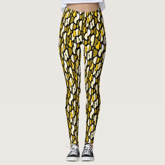 Leggings Motif croissant 010921 - Ambre (Devant)