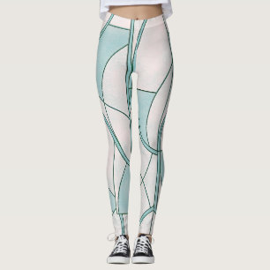 Leggings Motif cyan minimaliste du studio à la rue